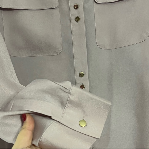 Blush pink button up blouse with gold buttons! - Picture 3 of 5